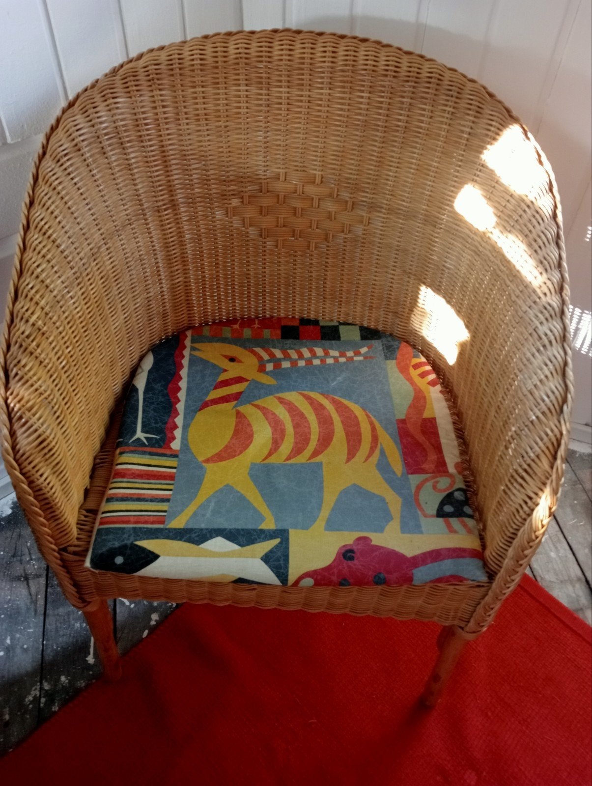 Twee verschillende rieten stoelen., Huis en Inrichting, Stoelen, Ophalen, Gebruikt, Bruin, Twee