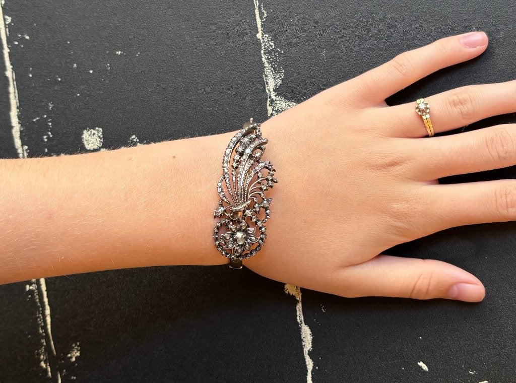 Slaven armband 87 diamanten 14k goud zeer fraai dames luxe