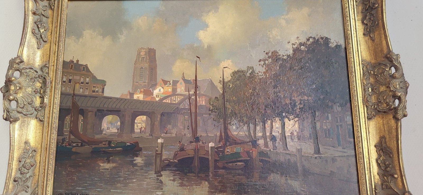 Schilderij Laurenskerk / De Kolk Rotterdam, Antiek en Kunst, Ophalen