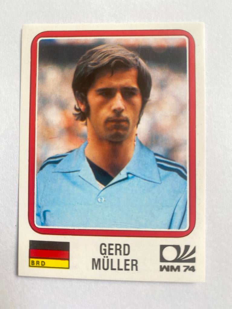 Gerd Müller Panini World Cup Story 73 Sticker WM 74, Verzamelen, Ophalen of Verzenden, Gebruikt, Sport