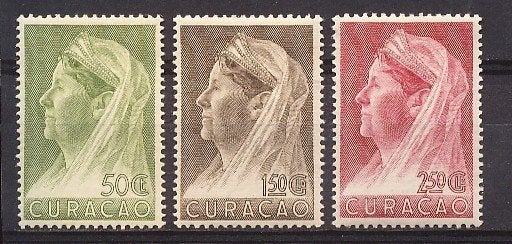 Curacao 135-137 Ongebruikt met Gom, Postzegels en Munten, Ophalen of Verzenden, Postfris
