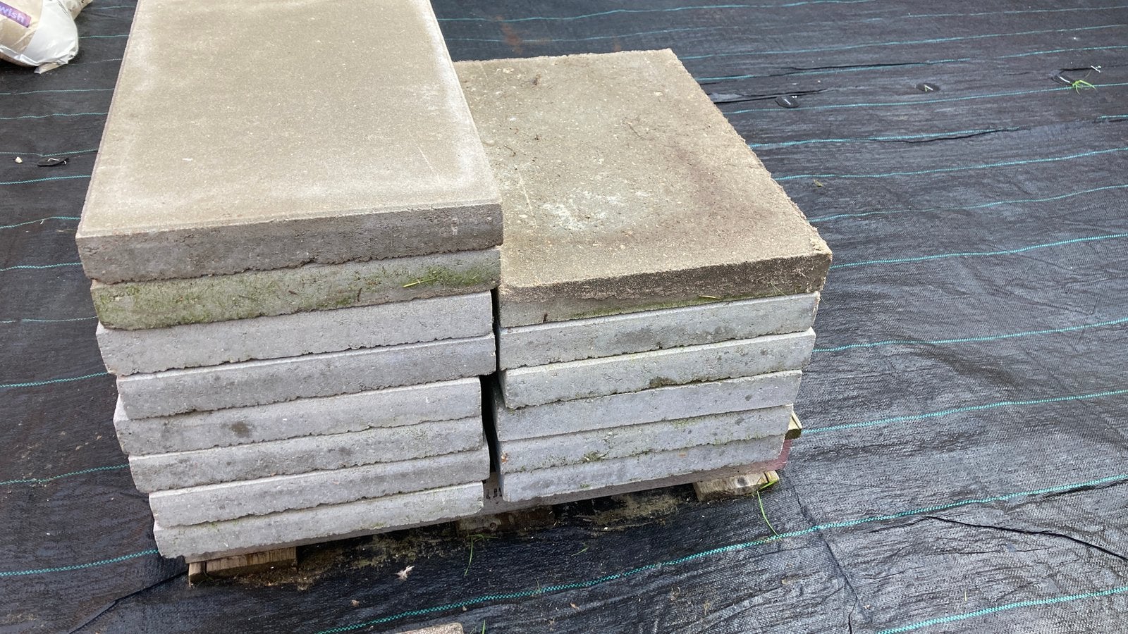 Betontegels 40x60 - 14 stuks, Tuin en Terras, Ophalen of Verzenden, Gebruikt, Beton, Terrastegels