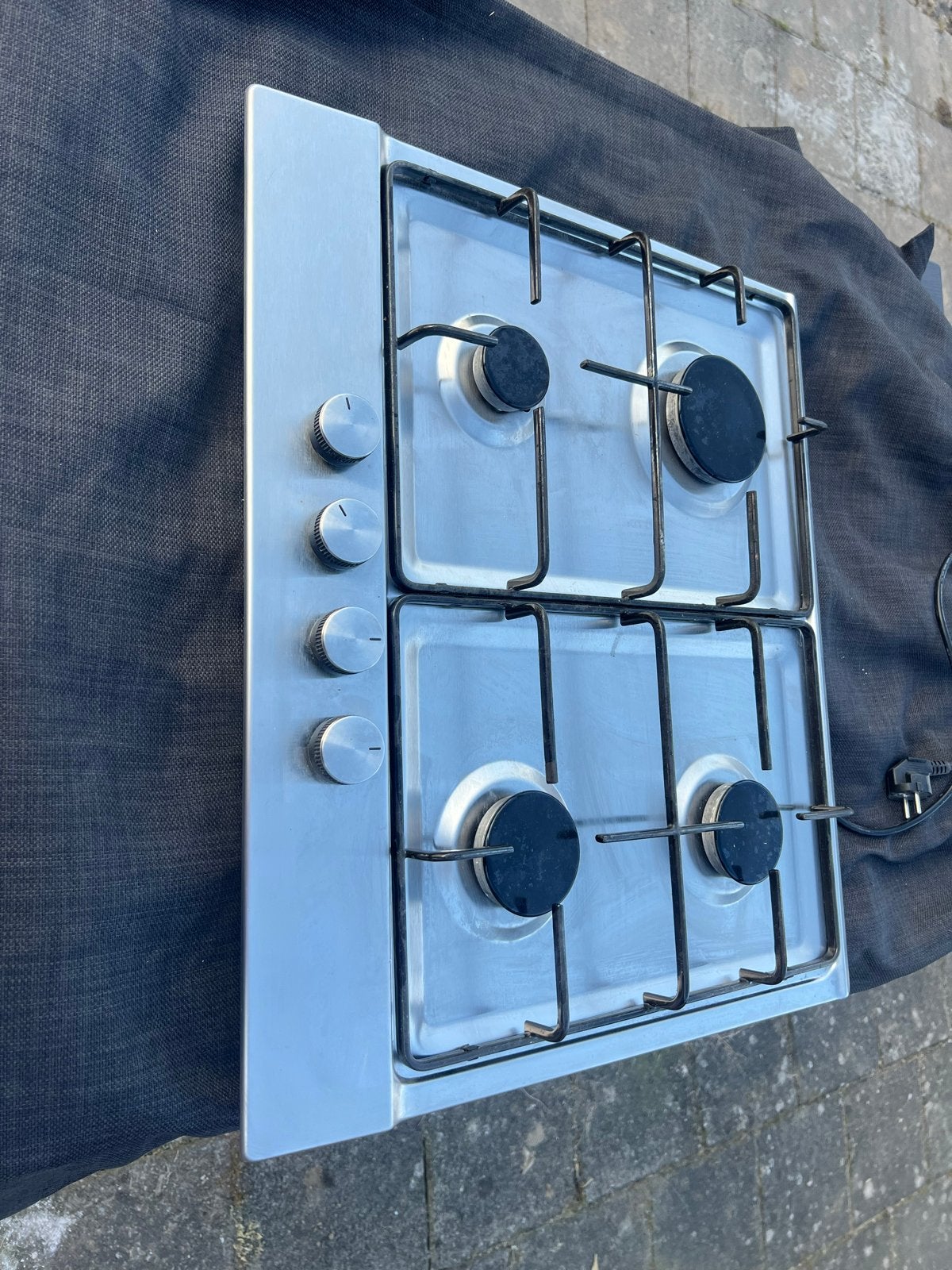 Inventum Inbouw Kookplaat Gas 4 Pitten RVS, Ophalen, Gebruikt, 60 cm of meer, 4 kookzones