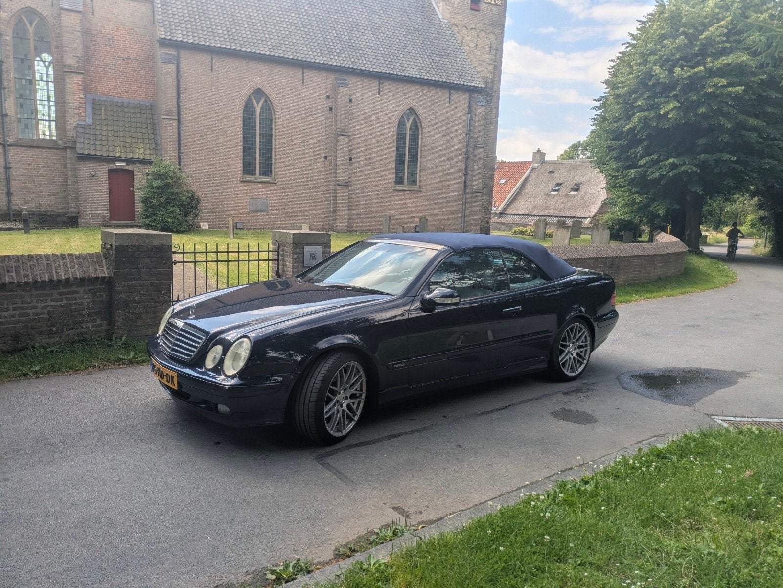 Mercedes-Benz CLK 3.2 Clk320 Cabrio Elegance AUT 2001 Blauw, Auto's, Automaat, Achterwielaandrijving, 1595 kg, Cabriolet
