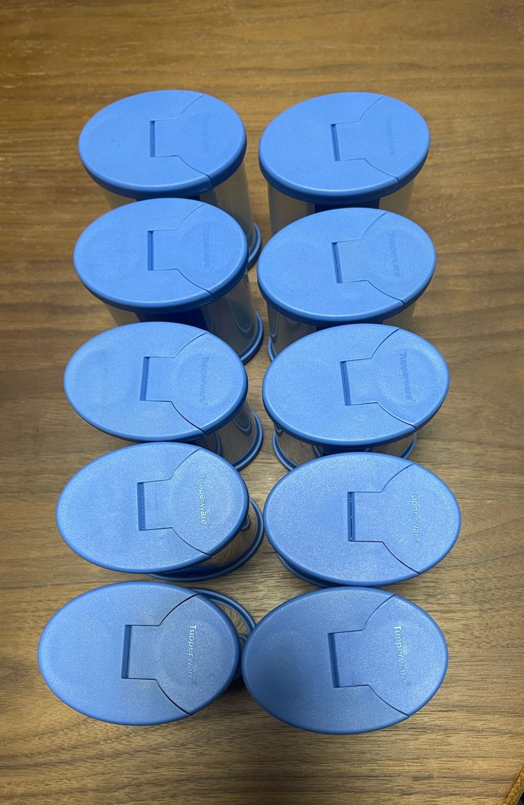 Tupperware kruidenpotten set van 10x 275 ml, Bewaardoos, Blauw, Ophalen of Verzenden, Zo goed als nieuw