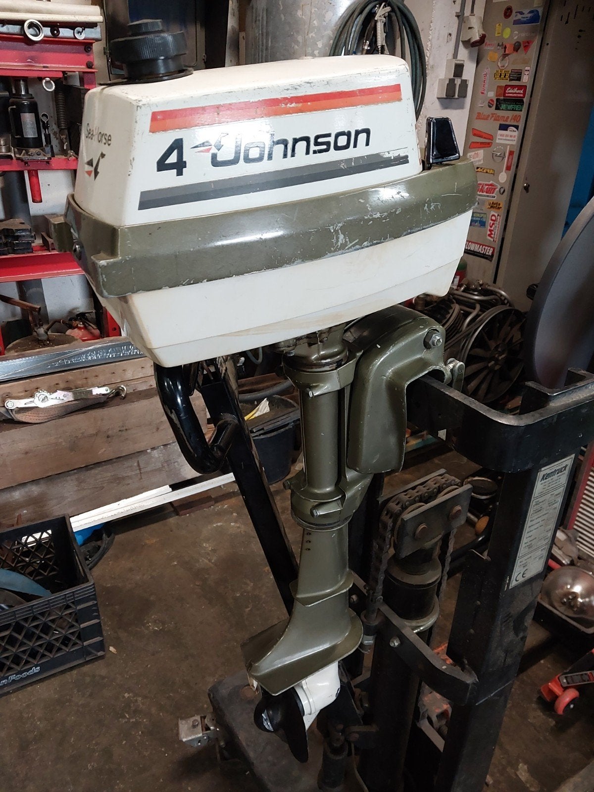 Johnson 4 PK Buitenboordmotor, Ophalen, Gebruikt