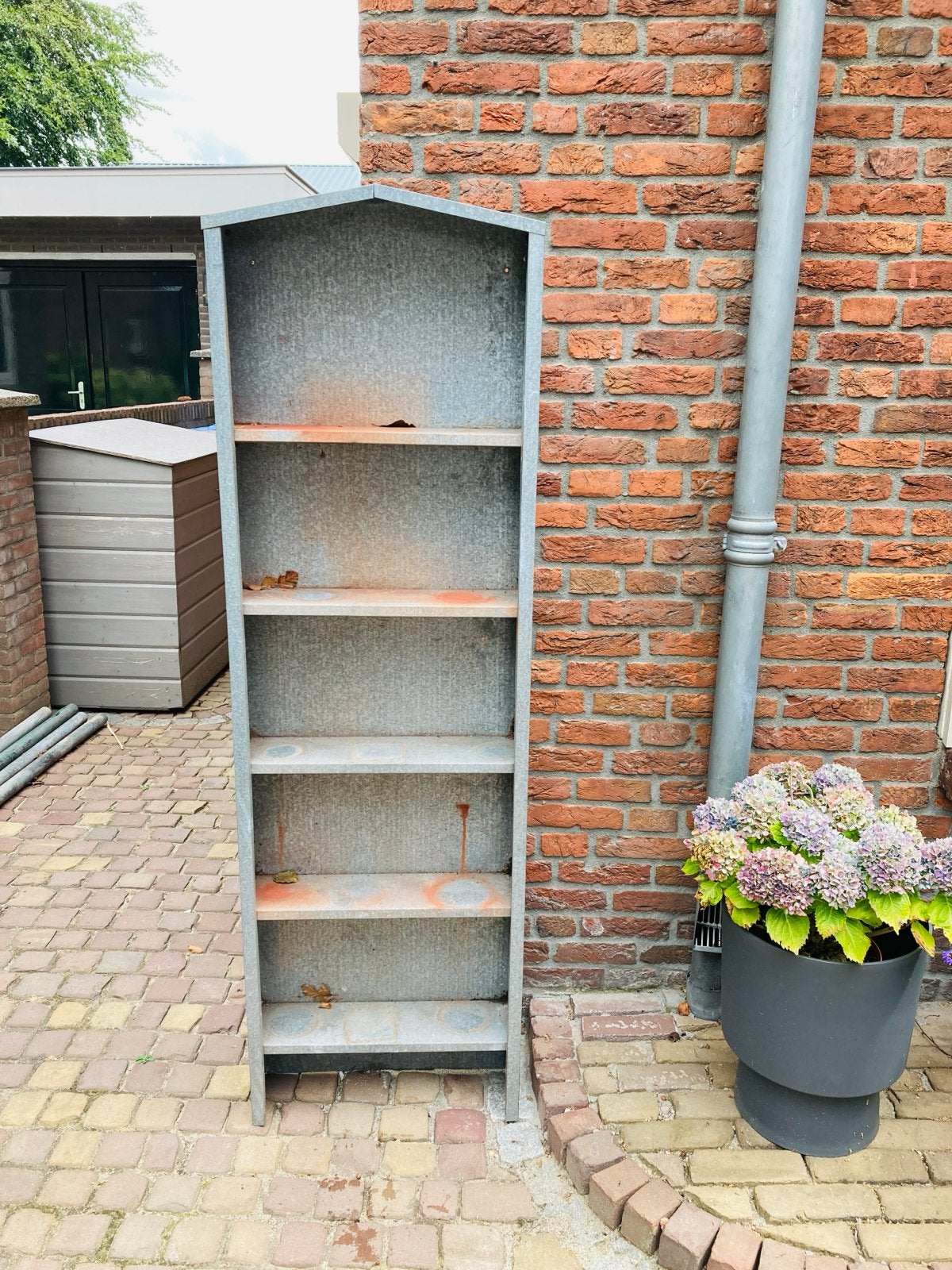 Zinken kast onderhoudsvrij 14x52x170 cm, Ophalen, Gebruikt