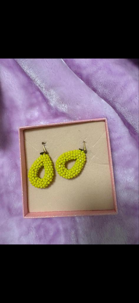 Originele Lott Gioielle Oorbellen - Geel, Met kristal, Overige materialen, Hangers, Geel