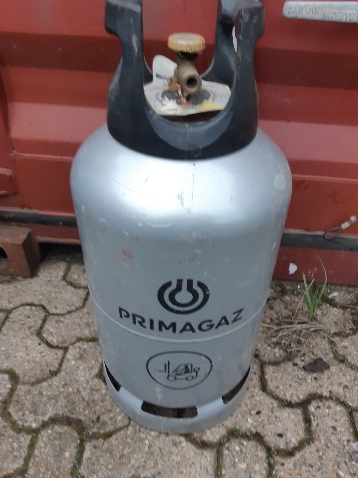 Heftruck gasfles primagaz, Ophalen