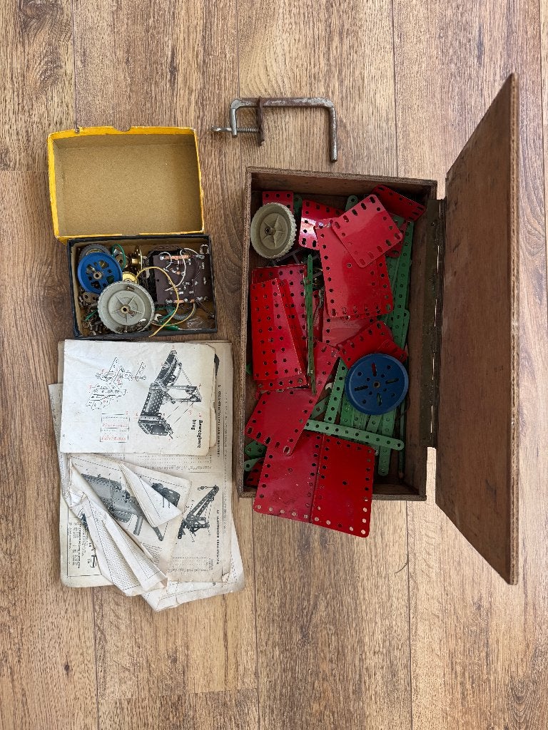 Mecano - onderdelen - antiek speelgoed, Antiek en Kunst, Ophalen of Verzenden