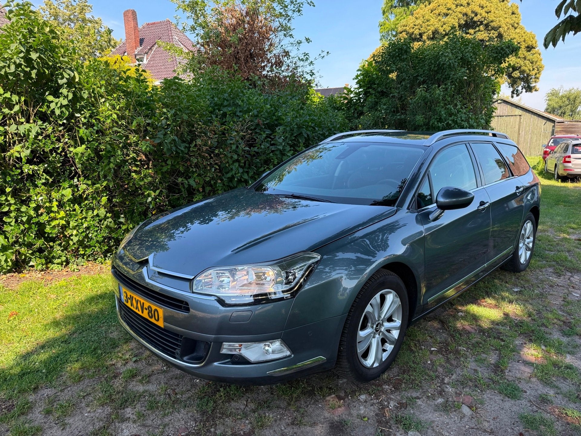 Citroen C5 Tourer 2.0 HDiF Exclusive AUTOMAAT EERSTE EIGENAA, Auto's, Gebruikt, Zwart, 4 cilinders, Leder en Stof