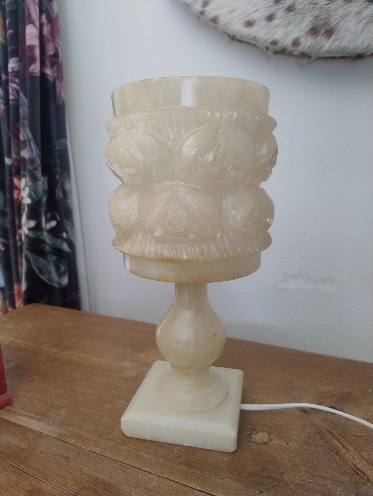 albast lamp rozen vintage, Ophalen of Verzenden, Vintage