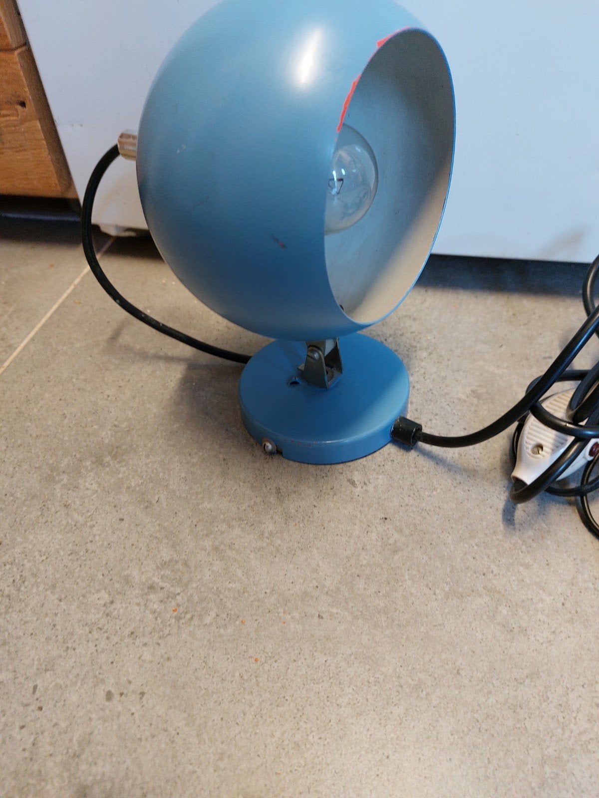 Vintage retro Spaceage eyeball tafellamp Wandlamp, Blauw, Ophalen of Verzenden, Vintage