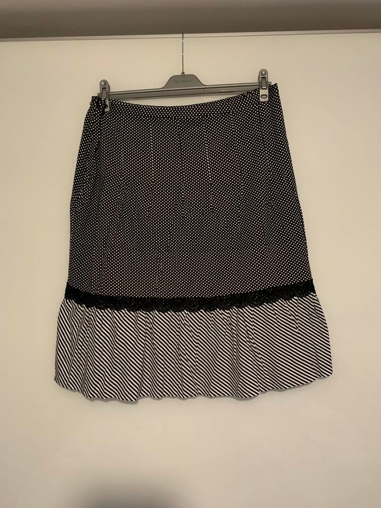 Open end zwart wit rok maat 50, Ophalen of Verzenden, Nieuw, Zwart, Rok