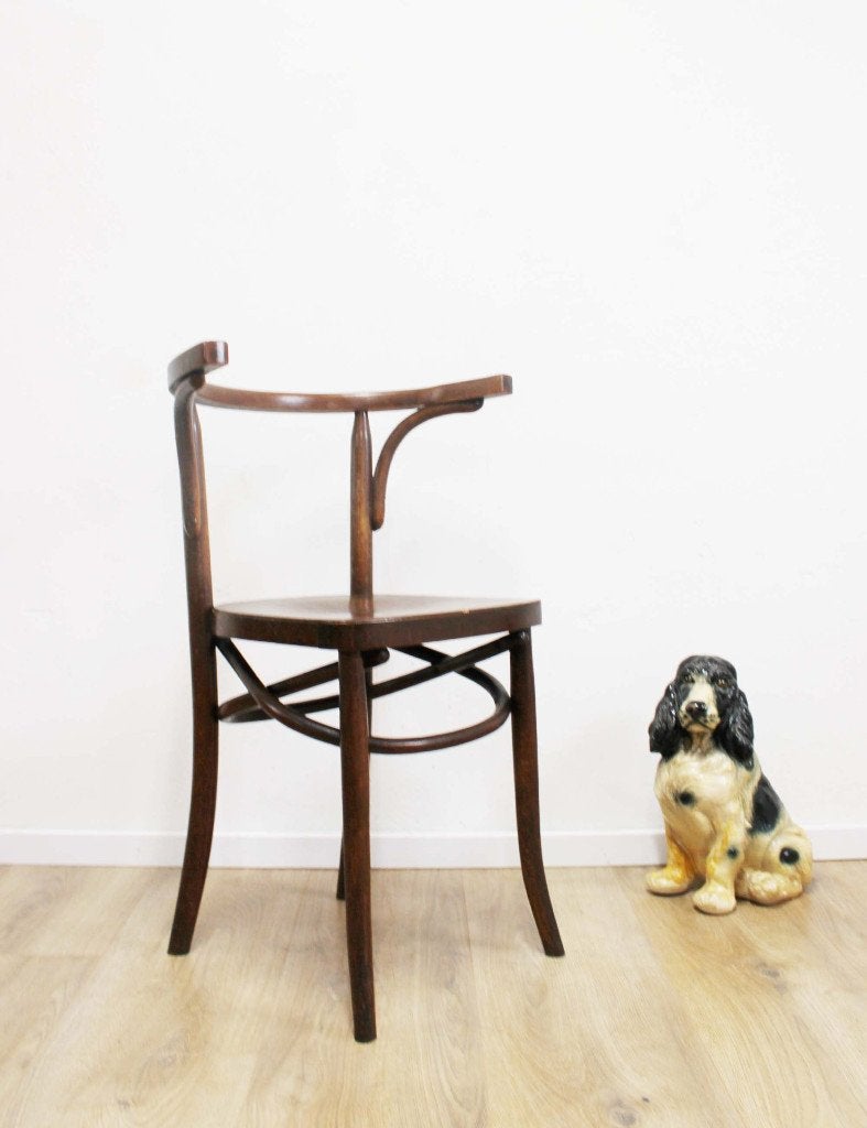 Houten vintage stoel, Luterma - Thonet stijl. Retro stoel, Antiek en Kunst, Antiek | Meubels | Stoelen en Banken, Ophalen