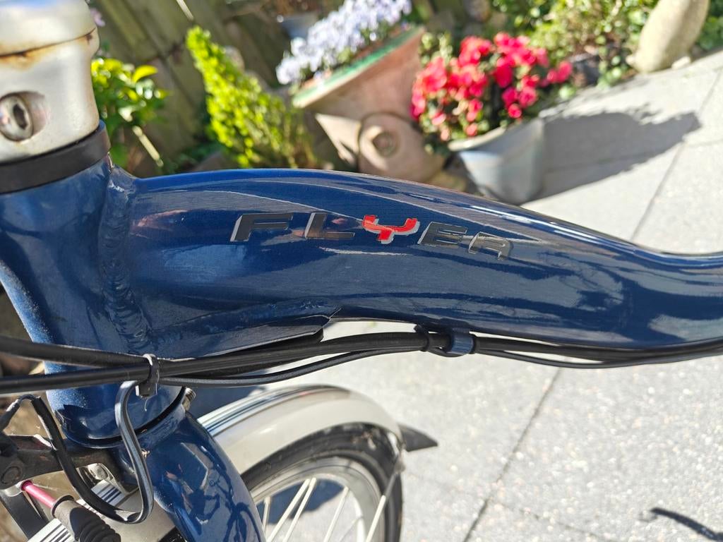 Flyer elektrische vouwfiets - Nieuwe banden & accu!, Fietsen en Brommers, Elektrische fietsen, Ophalen, Gebruikt, Overige merken