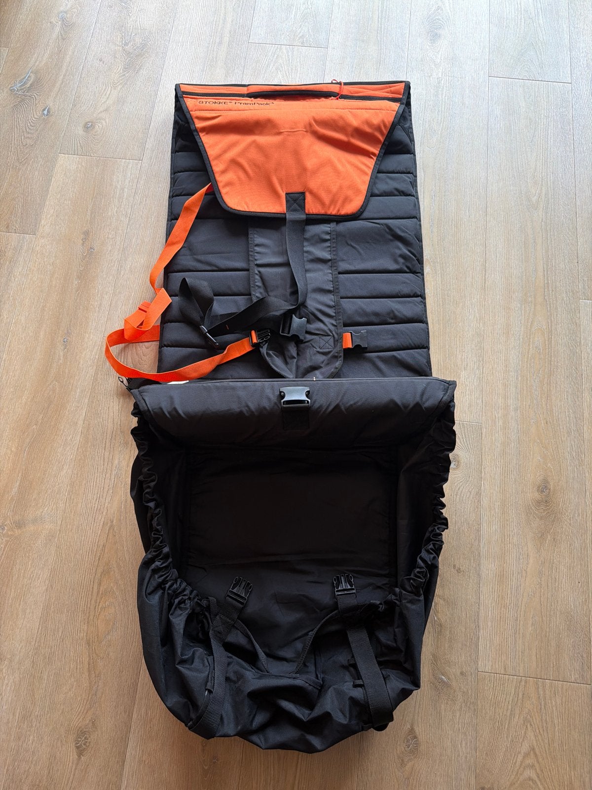 Stokke PramPack Reistas voor Kinderwagen - Oranje/Zwart, Ophalen, Gebruikt, Kinderwagen, Overige merken