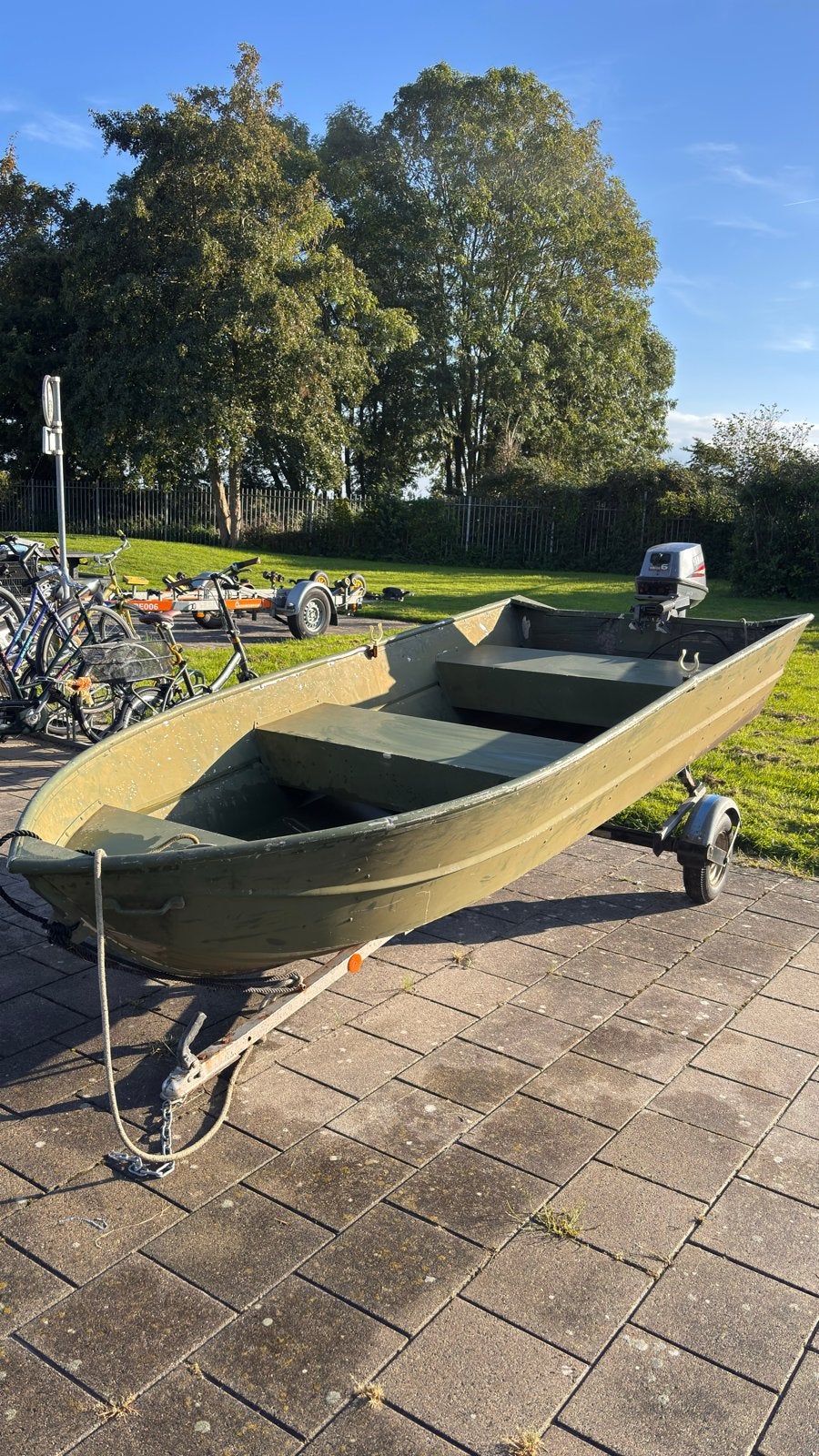 Aluminium v-bodem boot met yamaha 6pk, Ophalen, Overige merken, Gebruikt, Tot 10 pk