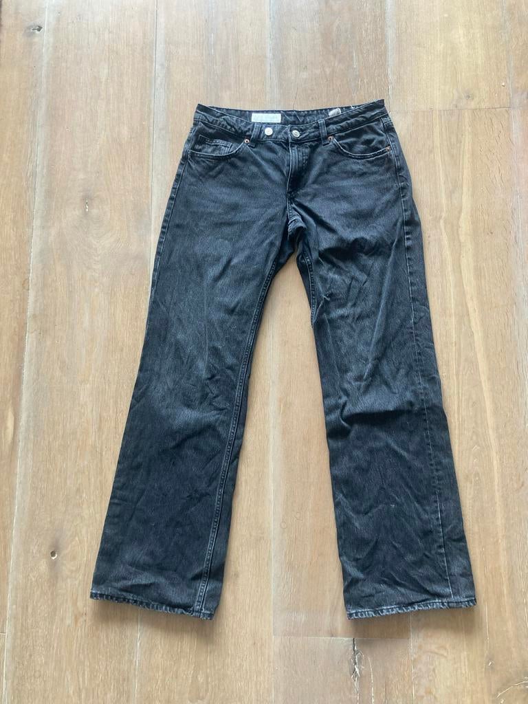Zara Straight Baggy Jeans Maat 40 met Extra Knoop, Ophalen of Verzenden, Gedragen, Grijs, W30 - W32 (confectie 38/40)