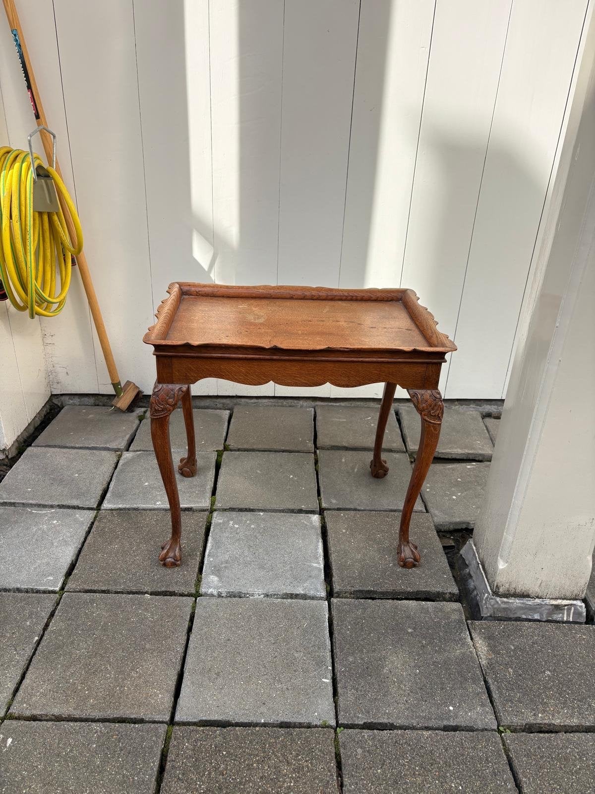 Antieke bijzettafel met klauwpoten, Antiek en Kunst, Ophalen