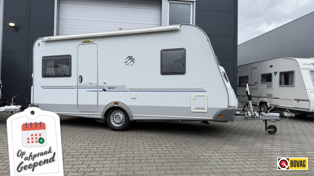 Knaus Sport 450 FU AIRCO, TENT EN LUIFEL, Rondzit, Bedrijf, Overige typen, 4 tot 5 meter