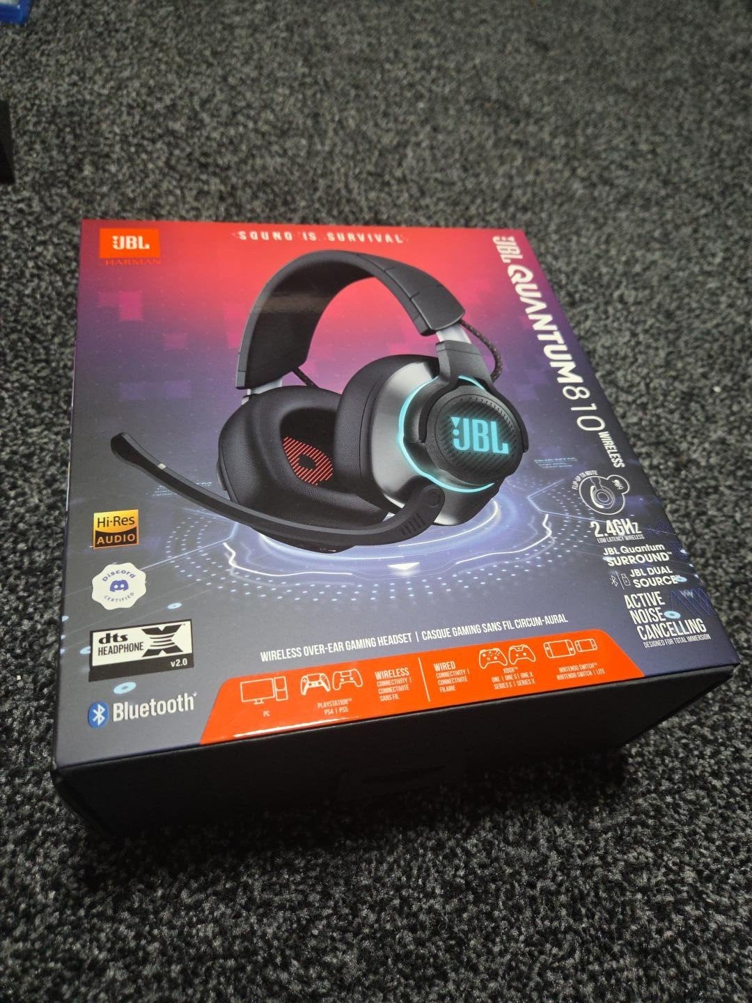 JBL Quantum 810 Wireless Gaming Headset, Computers en Software, Headsets, Ophalen of Verzenden, Gaming headset, Zo goed als nieuw