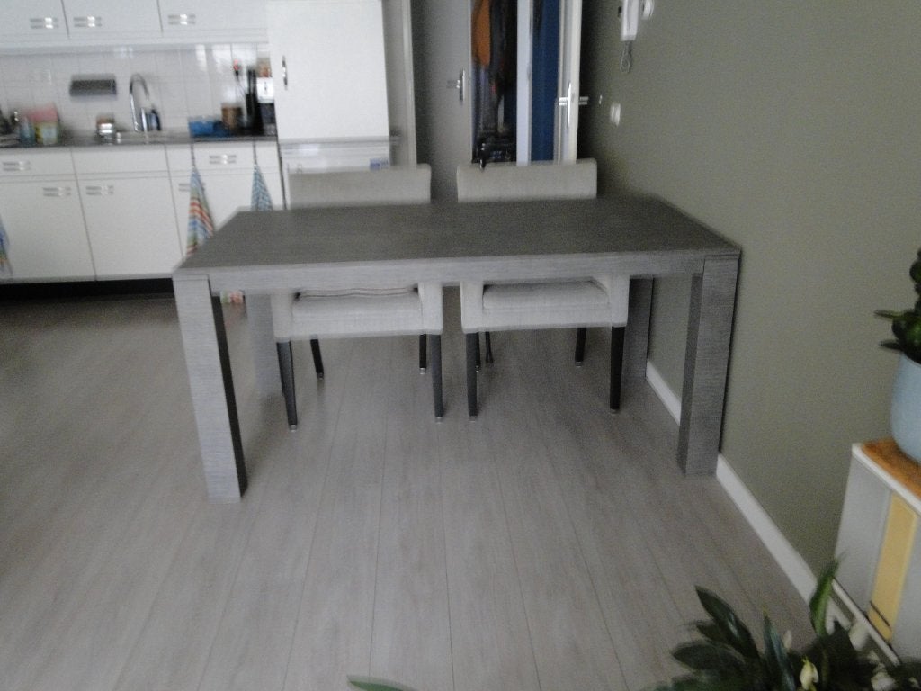 Moderne eettafel en salontafel, Ophalen, Gebruikt, 50 tot 100 cm, 150 tot 200 cm