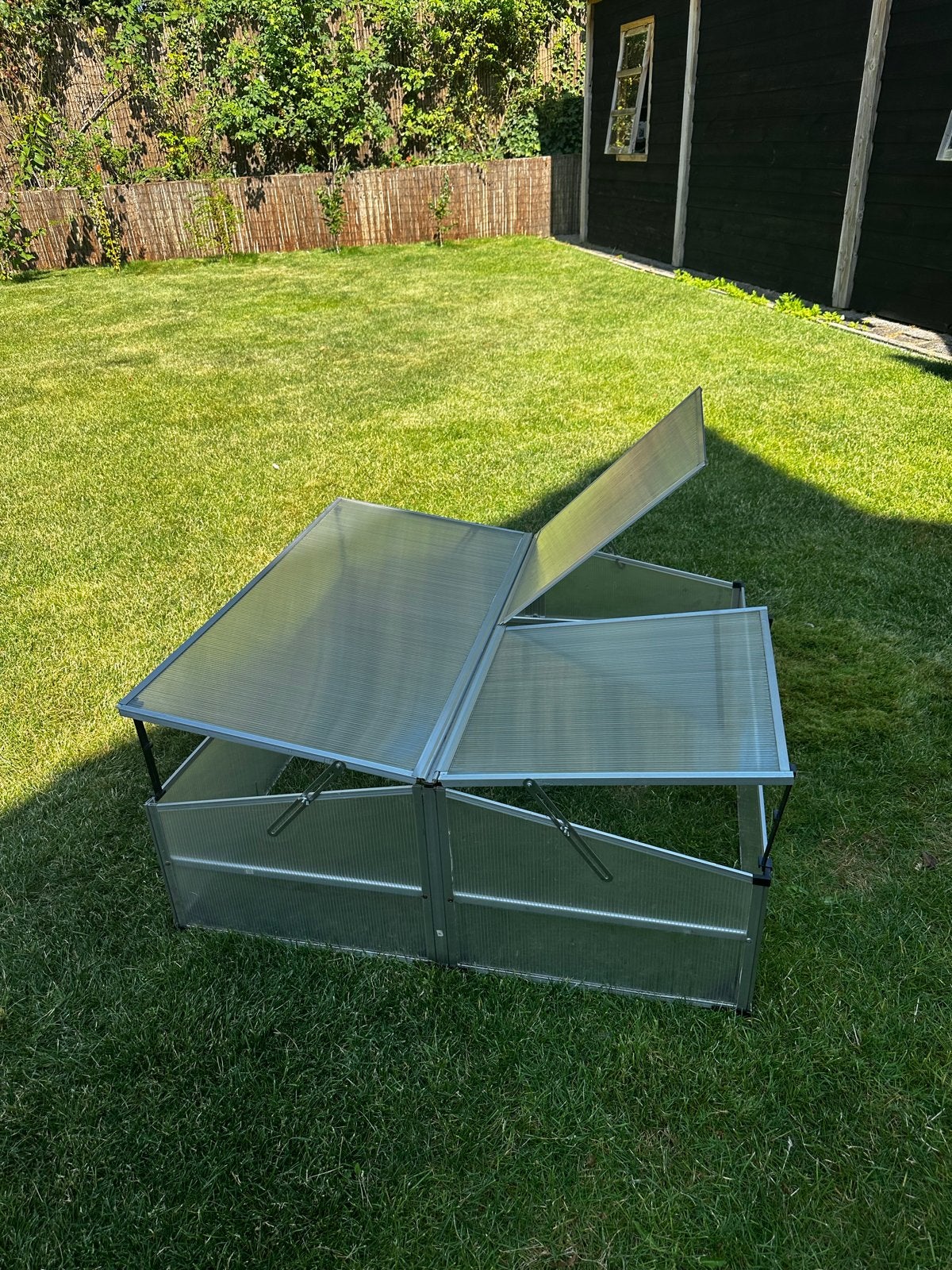 Kweekkasje voor de tuin - Ideaal v.jonge planten, 102x102x40, Ophalen, Kweekkas, Aluminium, Polycarbonaat