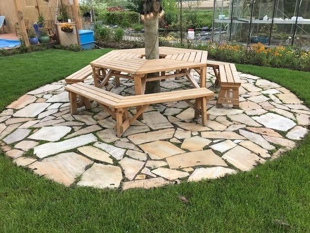 handgemaakte tafels om boom ELKE MAAT, Ophalen of Verzenden, Zomer, Volle zon, Overige soorten