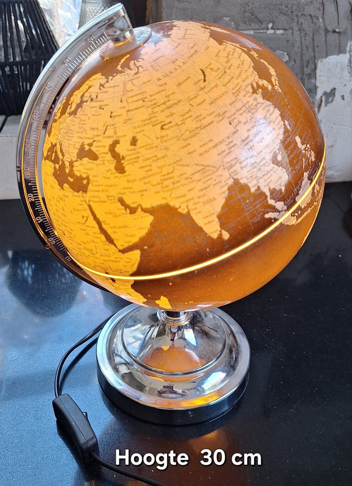 Wereld bol lamp, Ophalen, Verlicht, Zo goed als nieuw