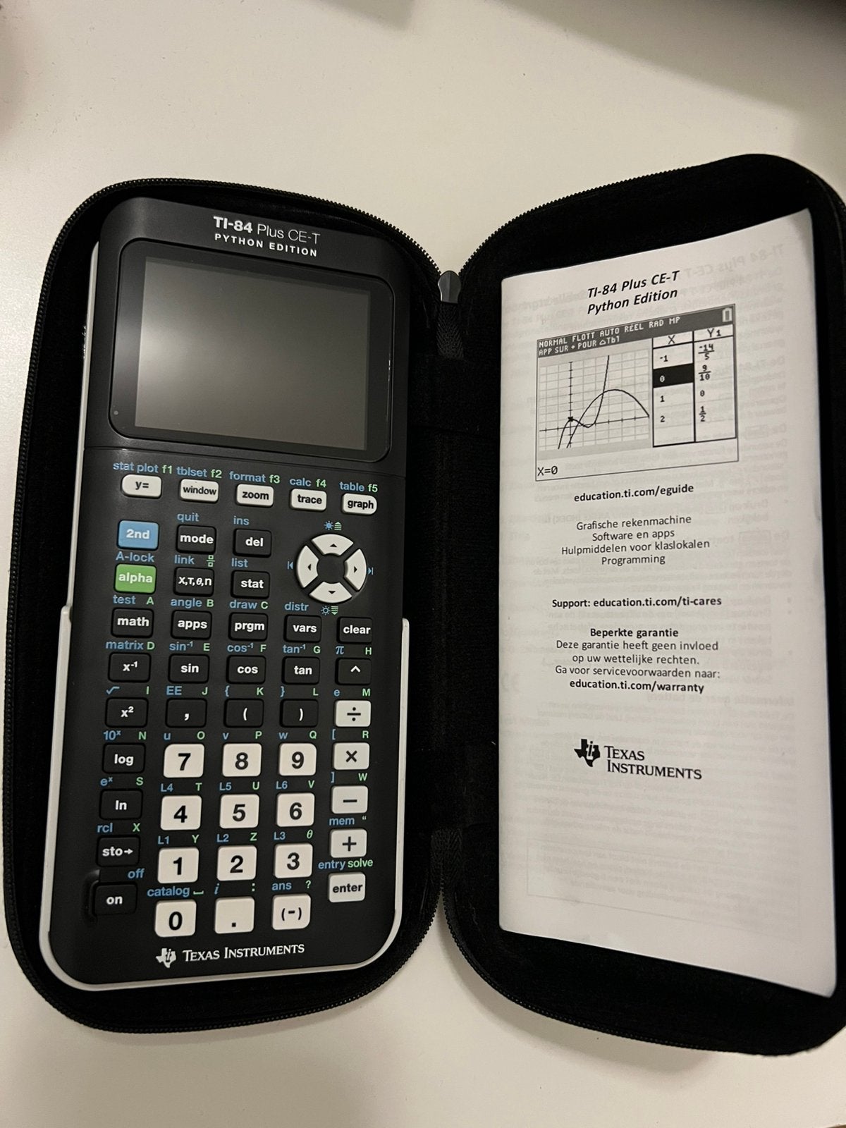 Grafisch Rekenmachine TI-84 Plus CE-T PYTHON EDITION, Diversen, Ophalen of Verzenden, Grafische rekenmachine, Zo goed als nieuw