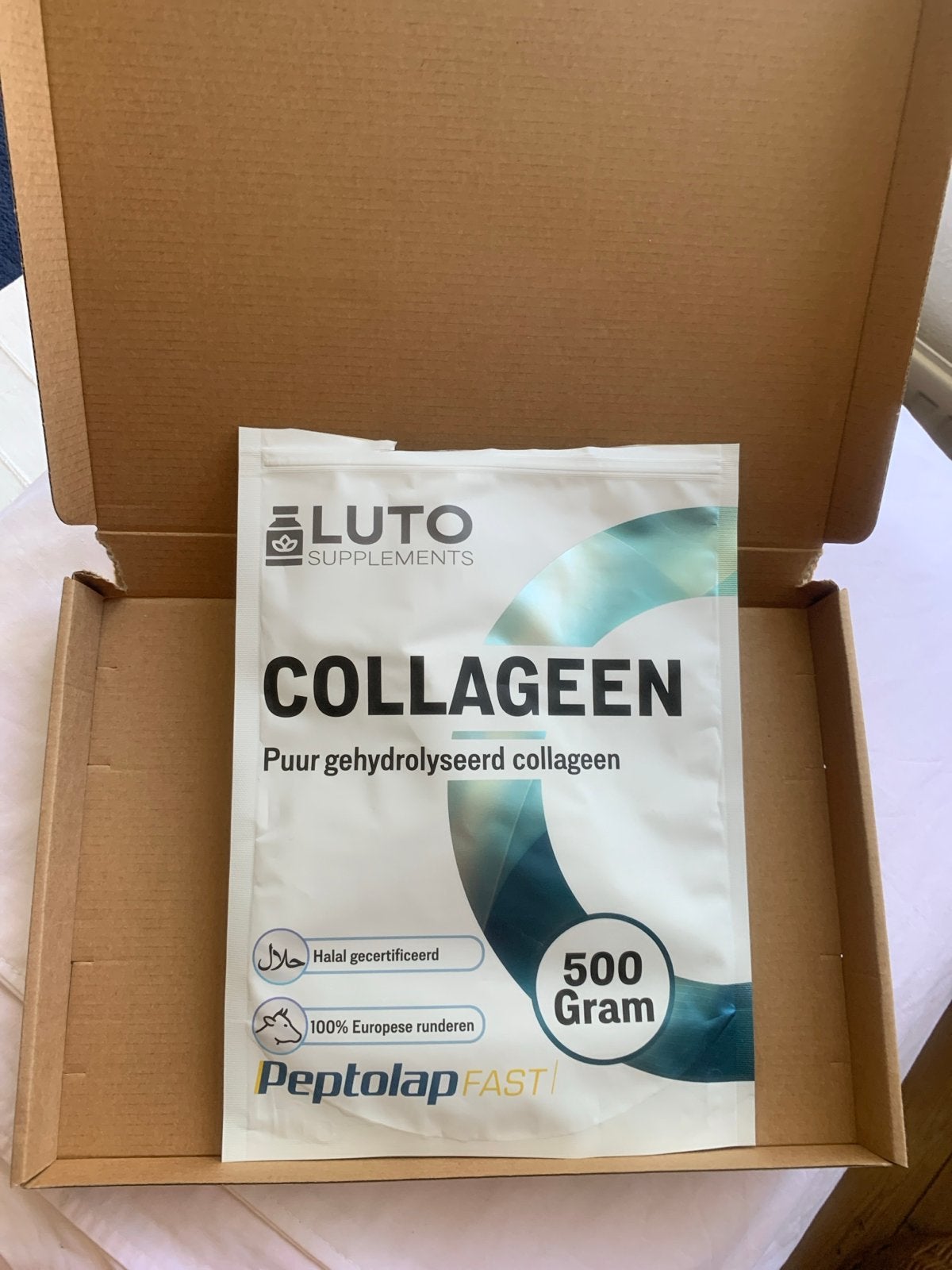 Luto Supplements Collageen Poeder - 500g (bijna nieuw), Ophalen of Verzenden, Zo goed als nieuw, Poeder of Drank