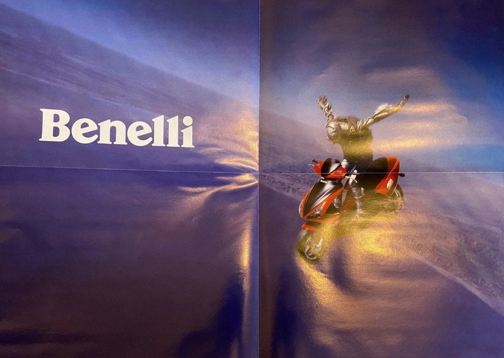 Benelli 491 model series scooter brochure poster DUTCH, Verzamelen, Ophalen of Verzenden, Nieuw, Motoren