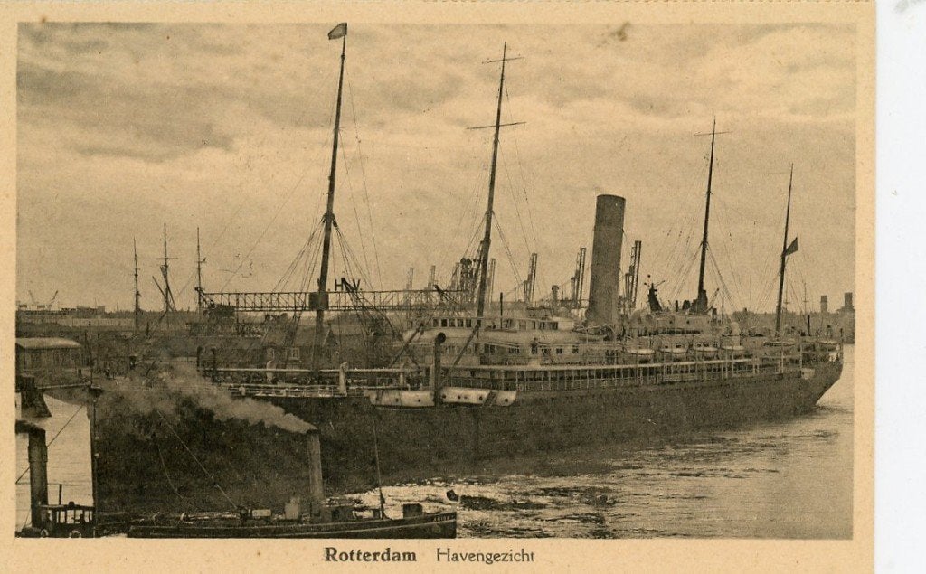 Rotterdam Ansichtkaart ongelopend scheepvaart, Verzenden, Voor 1920, Zuid-Holland