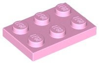 Lego plaatjes 2x3 roze 4 stuks nieuw, Ophalen of Verzenden, Nieuw, Losse stenen, Lego
