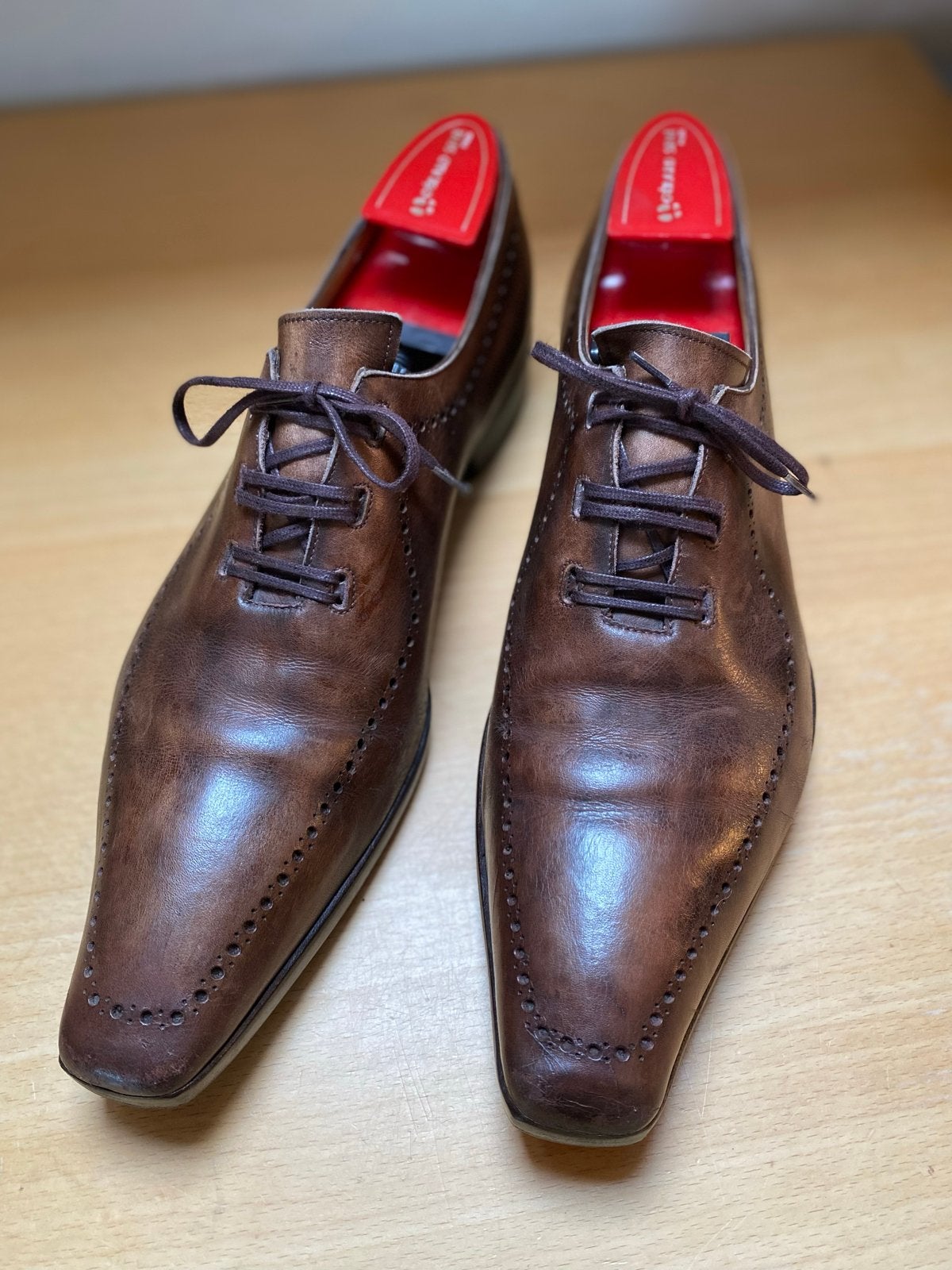 Gerard Sene Bruin Leren Brogues - Maat 43/43.5 Smalle Leest, Bruin, Ophalen of Verzenden, Gedragen, Veterschoenen