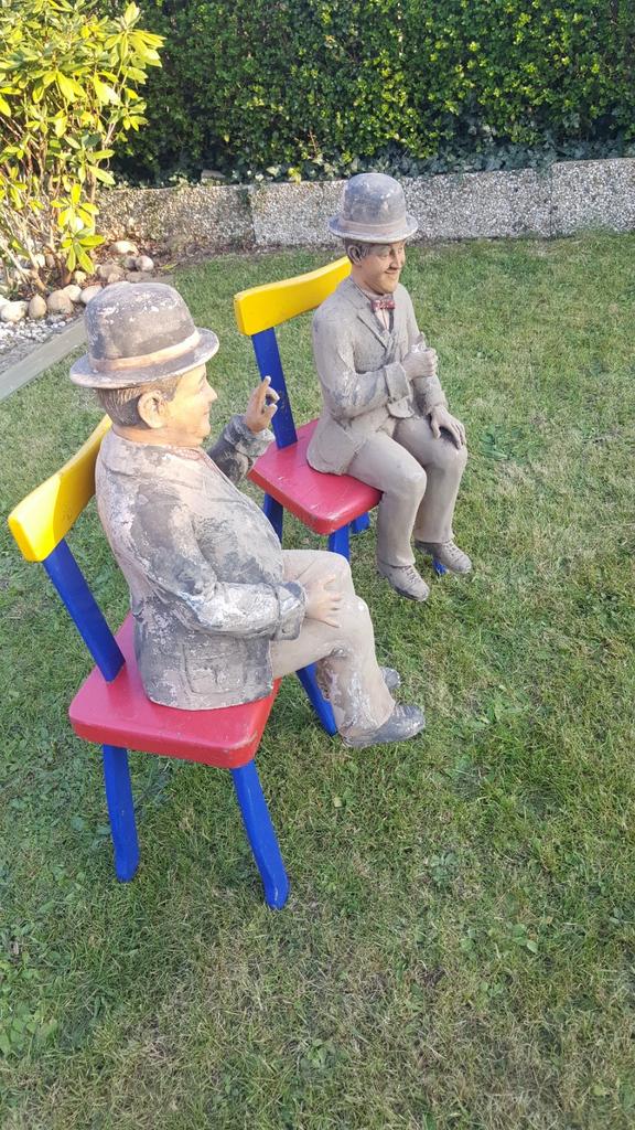 Laurel en Hardy Dikke en de Dunne tuinbeelden, Ophalen of Verzenden, Zo goed als nieuw