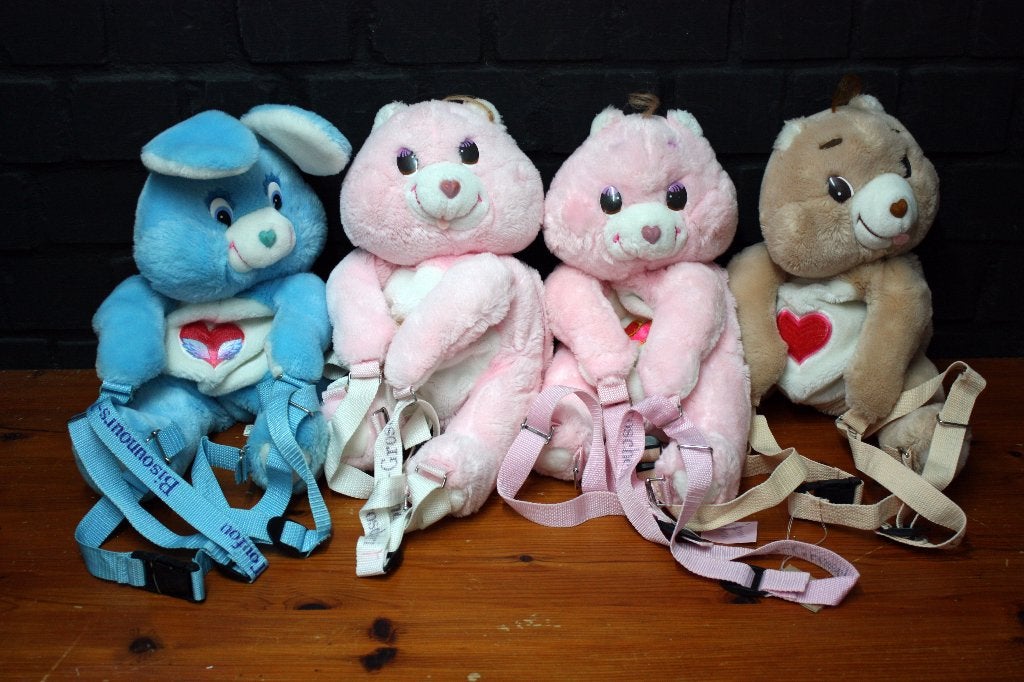 Vintage Care Bear rugzak, carebears rugzakken kinder tas, Verzenden, Gebruikt