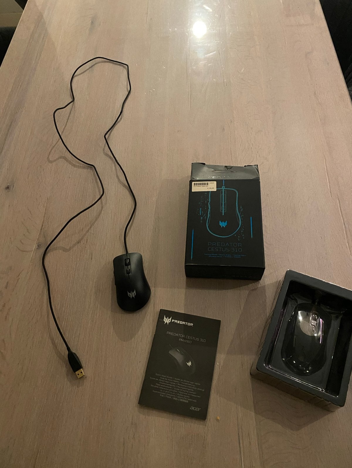 Acer Predator Cestus 310 Gaming Muis, Rechtshandig, Muis, Gaming muis, Ophalen of Verzenden