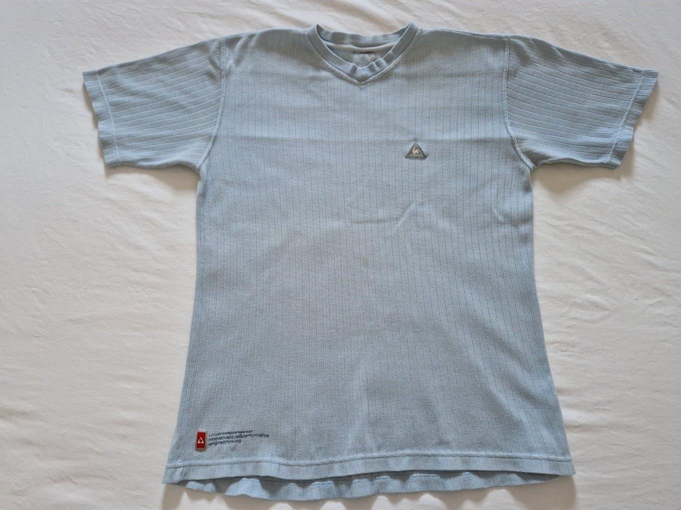 Le Coq Sportif, T-shirt heren, lichtblauw (dikkere stof), Le Coq Sportif, Ophalen of Verzenden, Gedragen, Maat 48/50 (M)