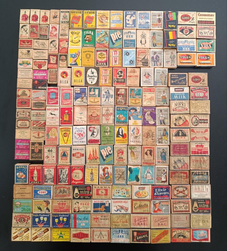 Grote collectie  houten vintage luciferdoosjes., Ophalen of Verzenden, Gebruikt, Luciferdoosjes of -merken