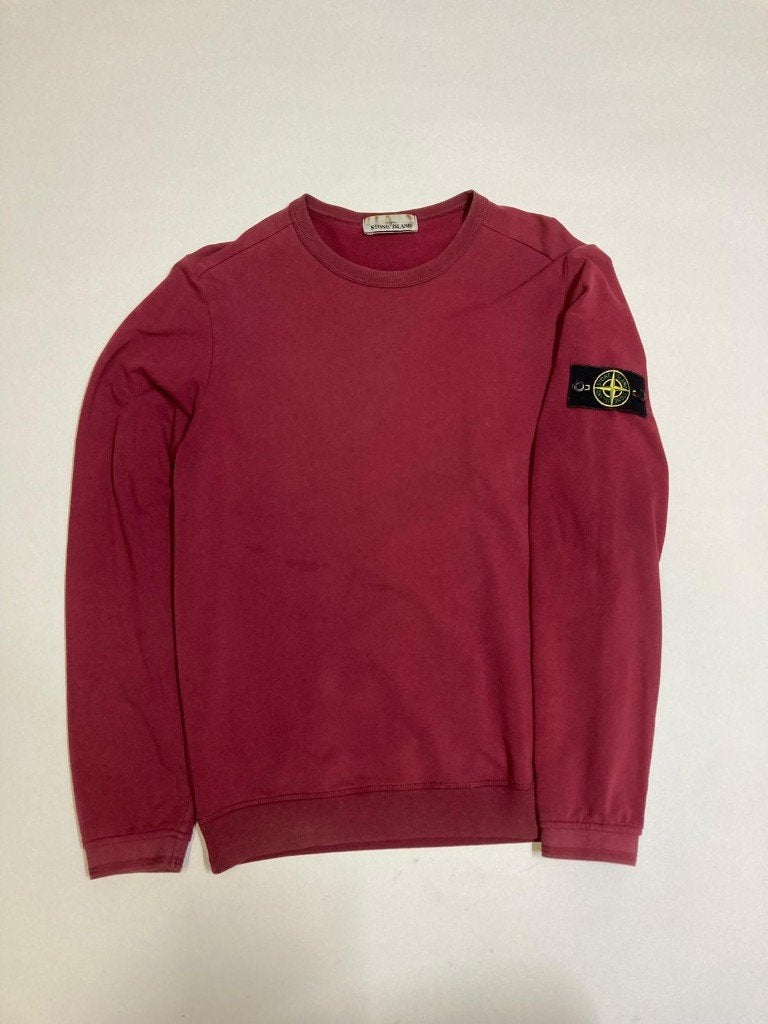 Y2k 00s Stone Island Sweater - M - Red - Cotton - Streetwear, Kleding | Heren, Maat 48/50 (M), Ophalen of Verzenden, Rood, Stone Island