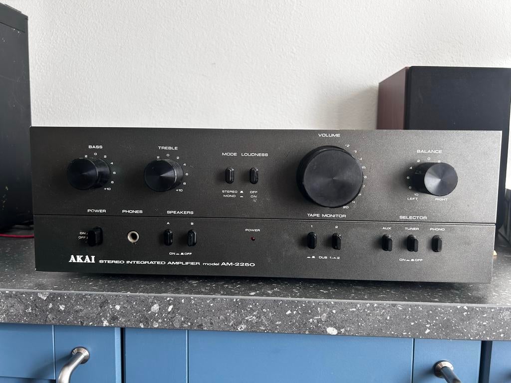 Akai AM-2250 Stereo Geïntegreerde Versterker - Goede Staat, Audio, Tv en Foto, Versterkers en Receivers, Overige merken, Gebruikt