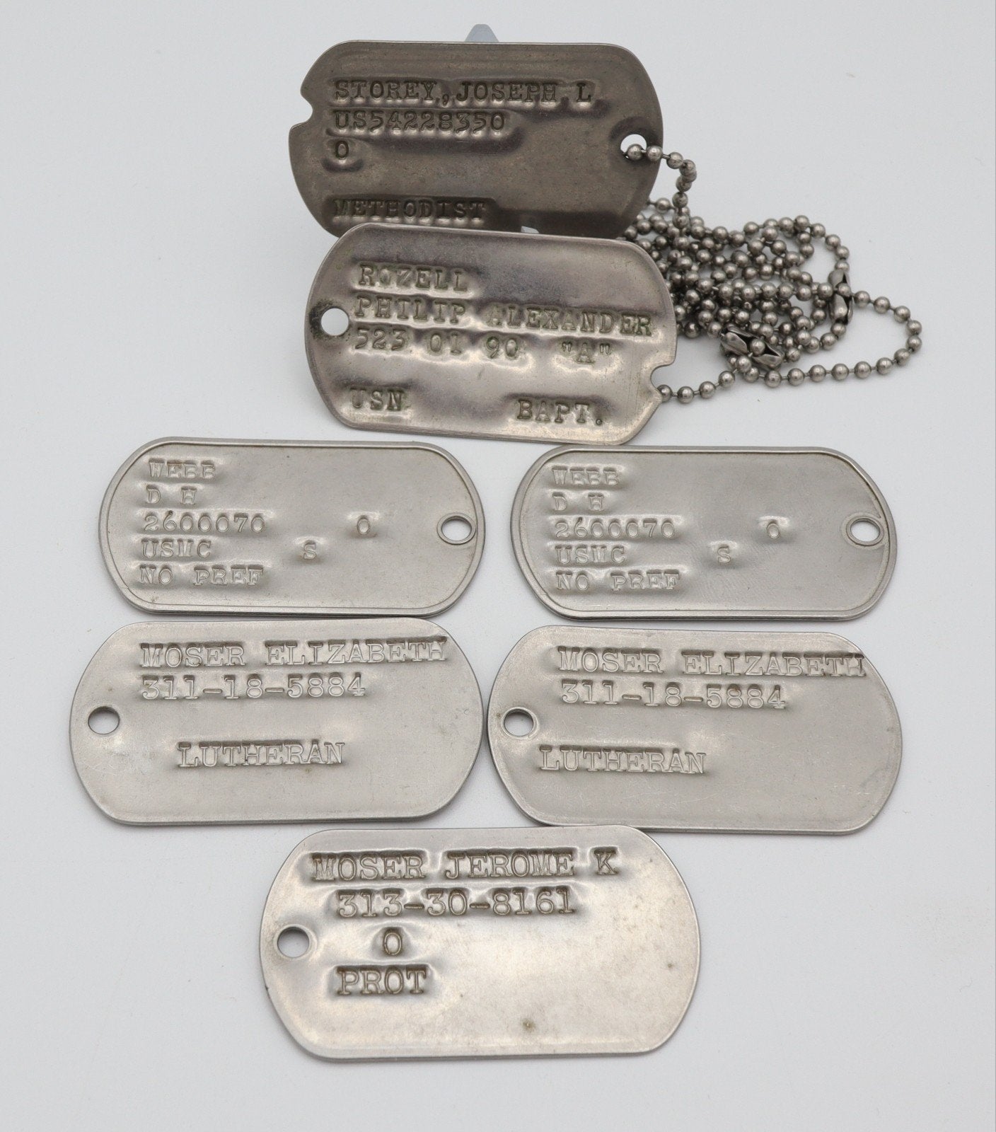 US WWII & post-WWII Marine Corps & Navy Dog Tags, Ophalen of Verzenden, Marine, Amerika, Kleding of Schoenen