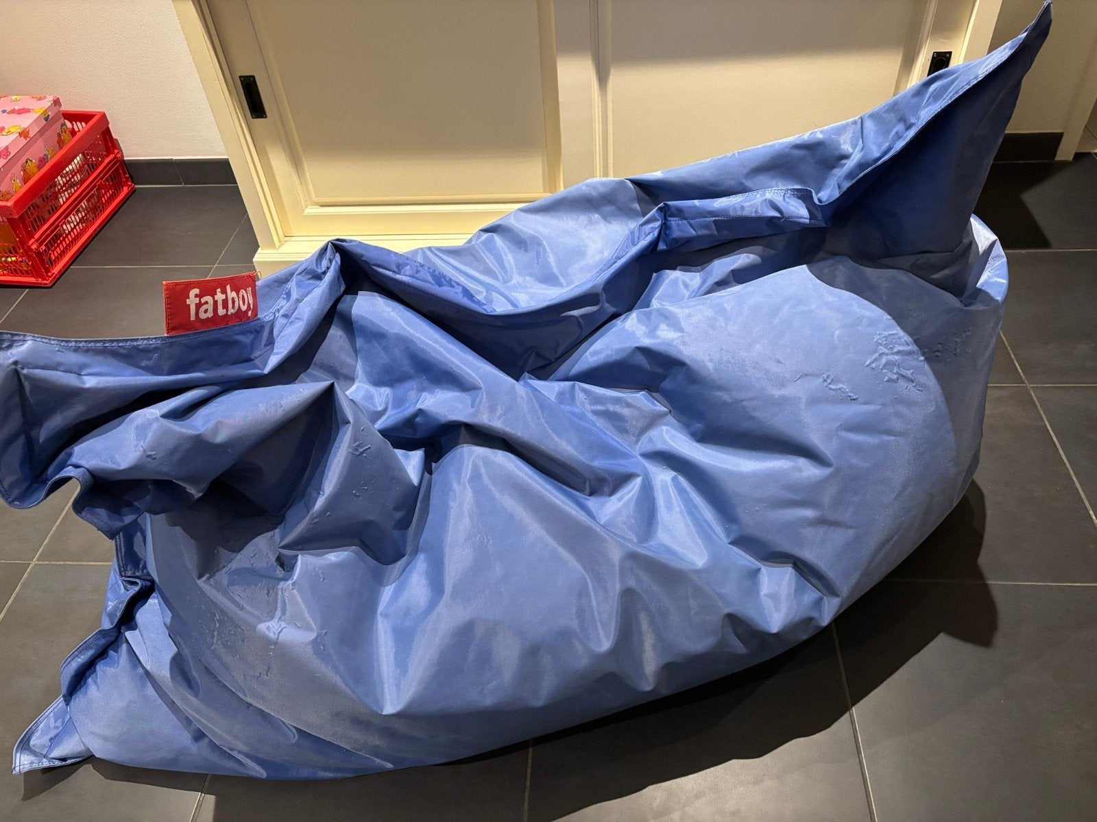 Fatboy zitzak - blauw - 170x125cm, Ophalen, Gebruikt, Blauw, Zitzak