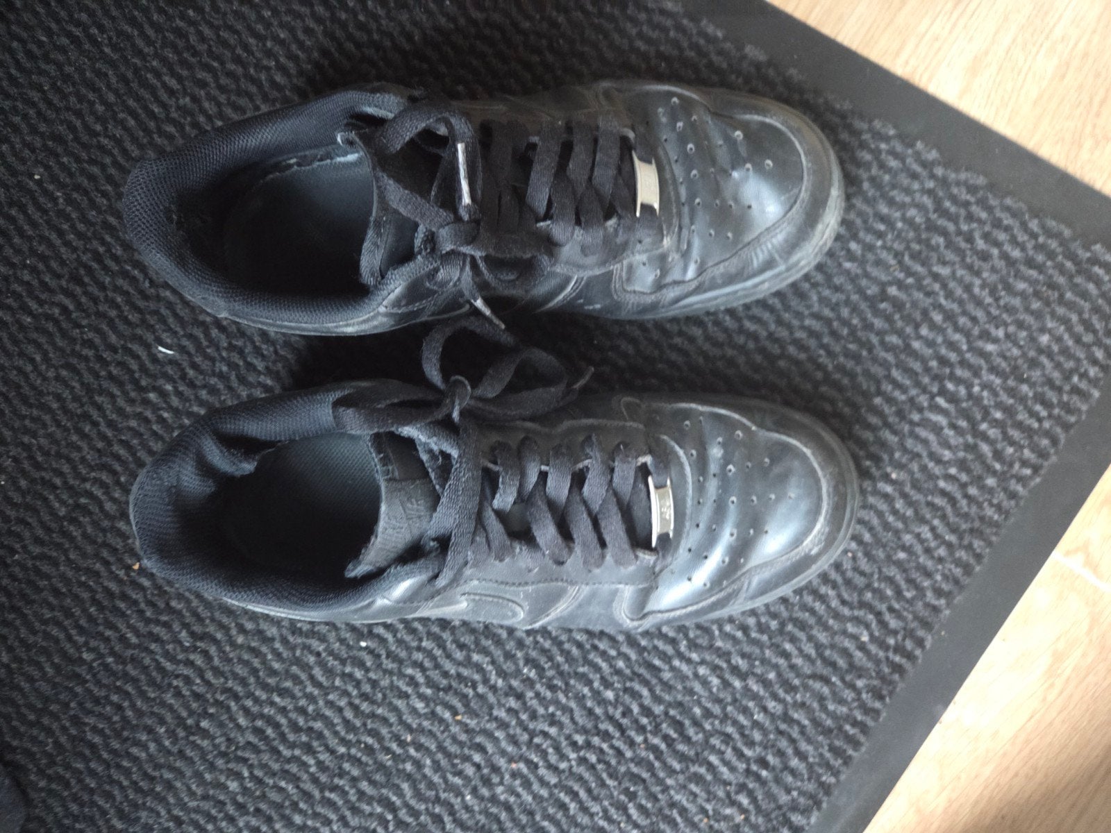 nike air force black zwart maat 43 meeneemprijs!, Kleding | Heren, Ophalen, Zwart, Gedragen, Nike Air Force