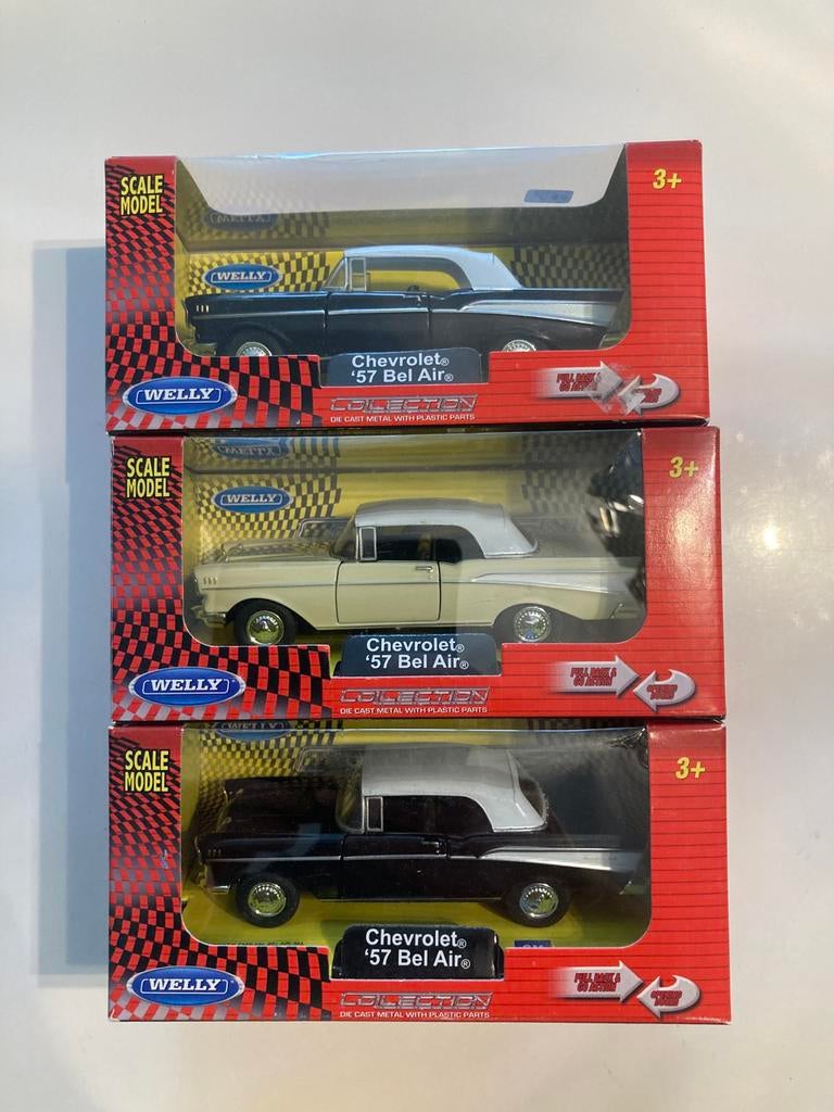 3x chevrolet bel air 57 1/32, Ophalen of Verzenden, Nieuw, Auto's