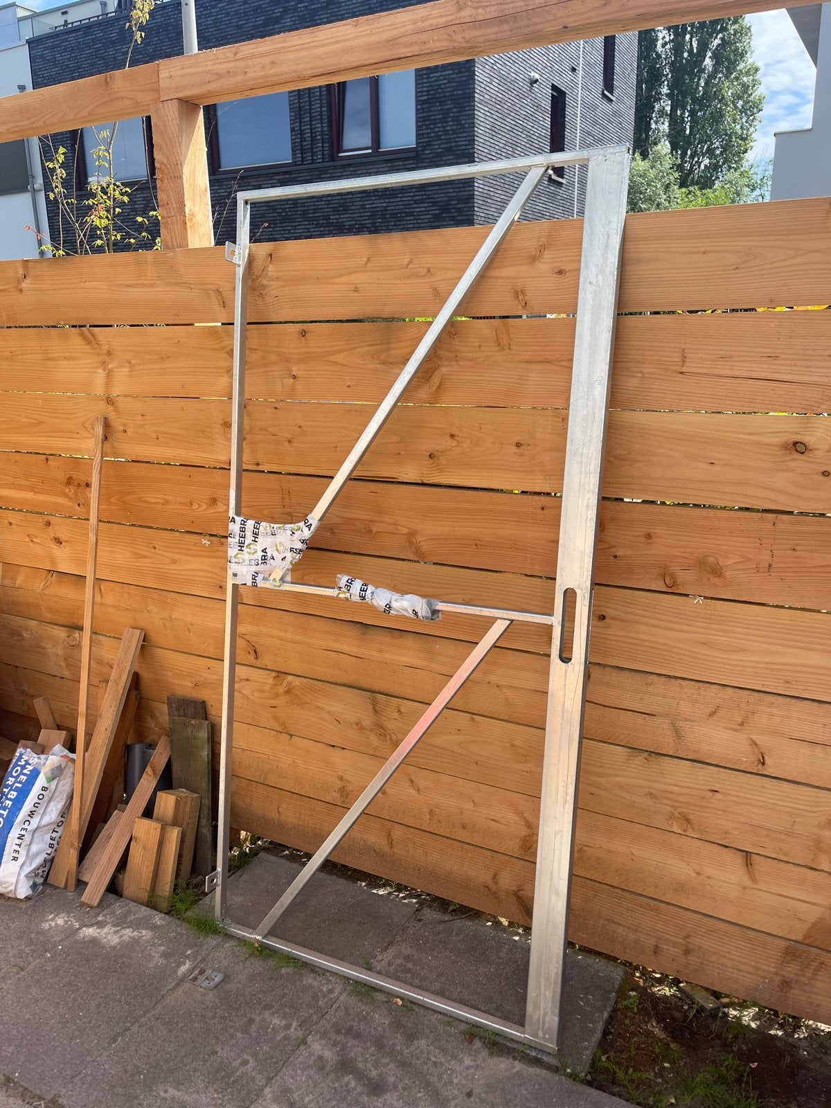 Nieuw Poortframe Tuindeur IJzer 200x100cm, Ophalen, Met poort, Nieuw, Tuinhek