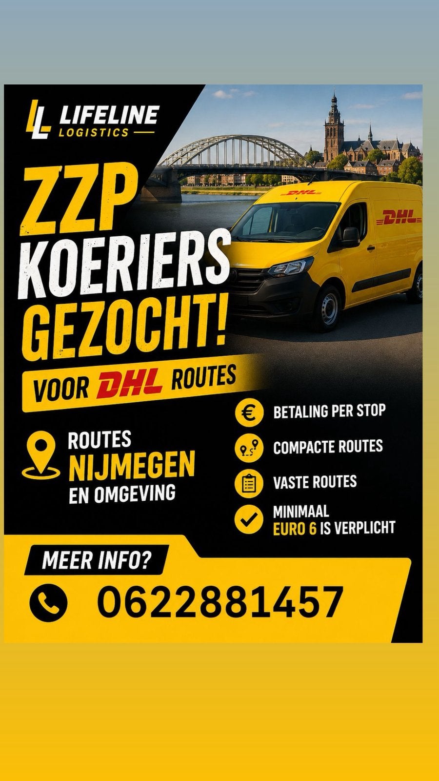 Zzp koeriers gezocht- DHL, Koeriersdiensten
