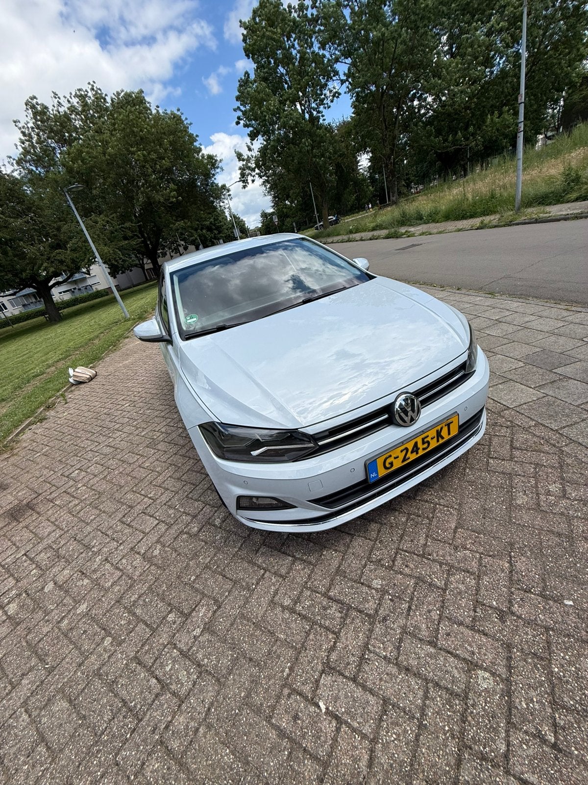Volkswagen Polo 1.0 TSI 95pk 2019 White silver, Auto's, Volkswagen, Particulier, Polo, ABS, Adaptieve lichten, Adaptive Cruise Control